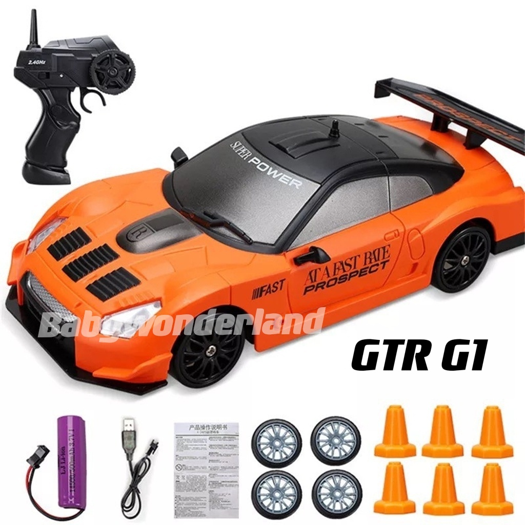 1:24 Kereta Kontrol Drift 4WD RC Car Racing Car AE86 GTR EVO Honda ...