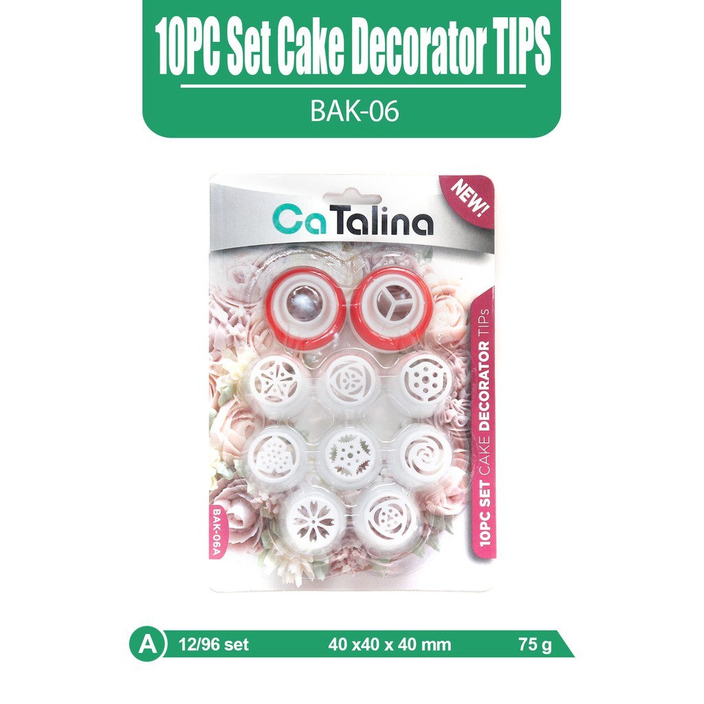 Spuit Dekorasi Kue 10 Pcs Set Nozzle Tart Cake Decoration - Gambar 3