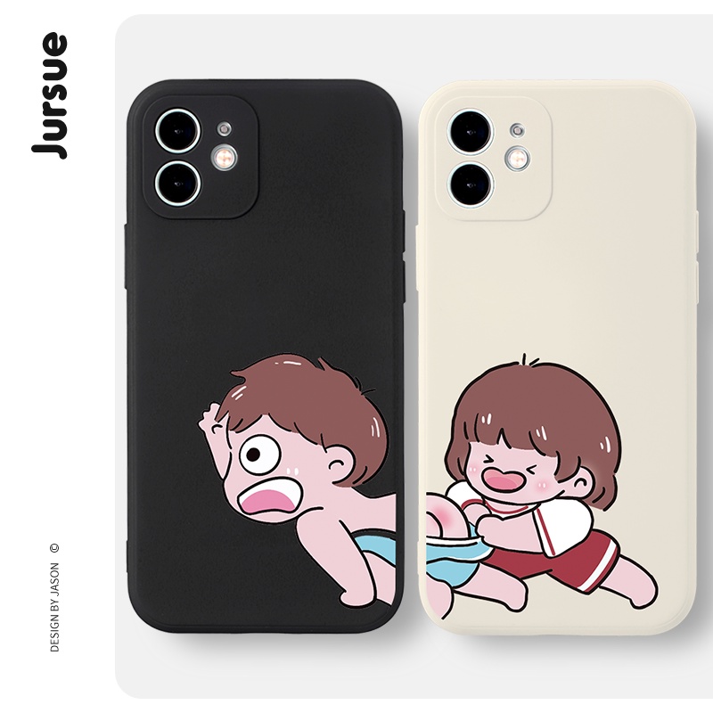 For Iphone 12/12 Pro Case,silicone Aesthetic Cartoon Funny Cute