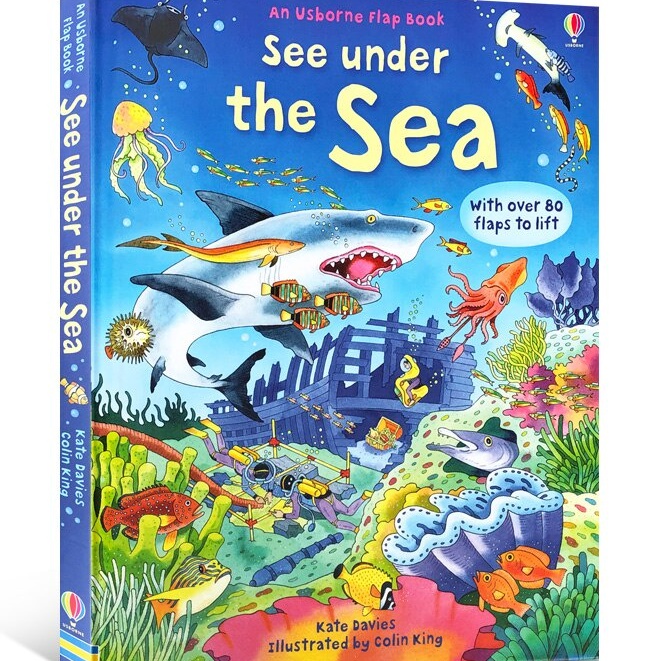 Usborne See Under The Sea English Educational 3D Flap Picture Books ...