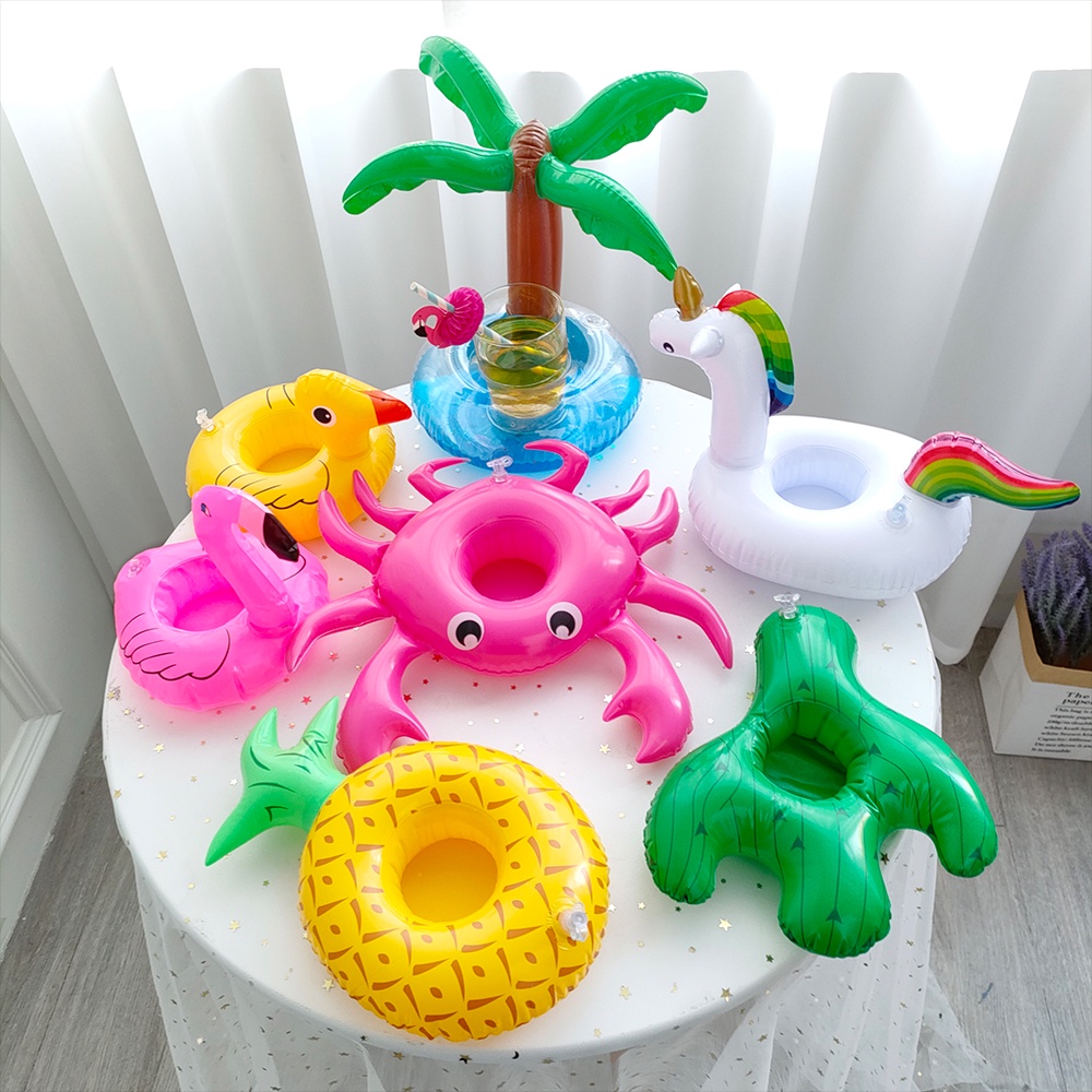1 piece inflatable flamingo unicorn pineapple watermelon coconut tree ...