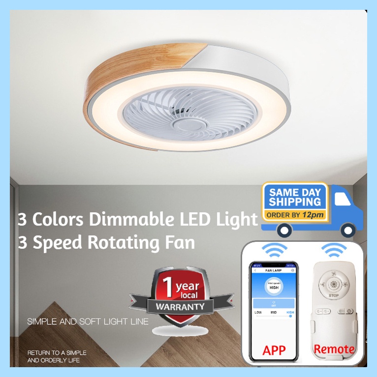 ceiling fan with light remote app