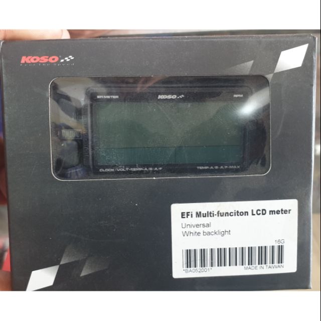Koso EFI Multi Function Meter Temperature AFR Time Speed RPM | Shopee ...