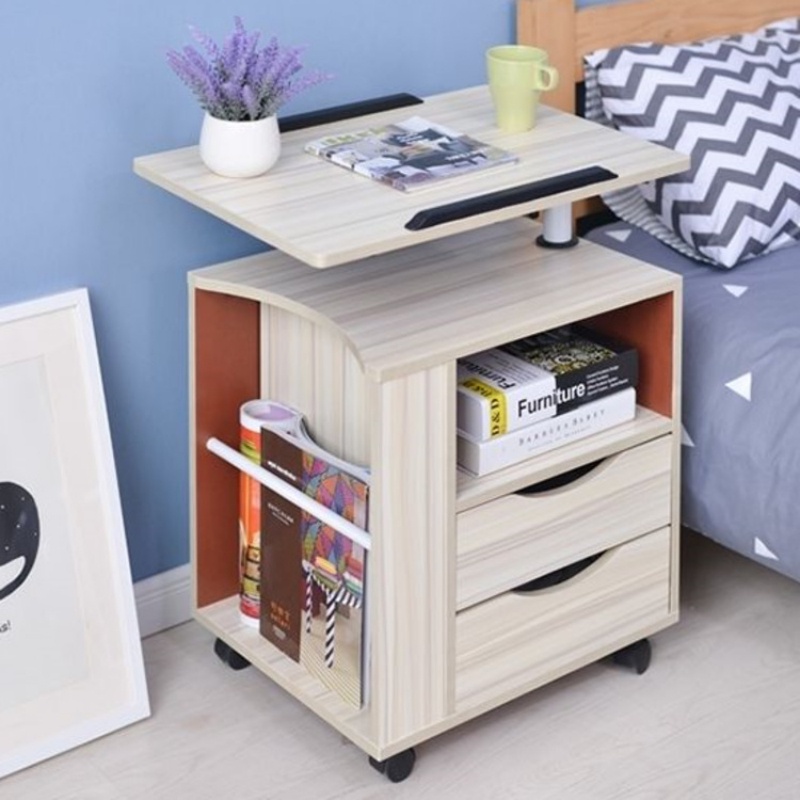 NAMAY.SGBedside Table Storage Universal Removable Lift Bedside