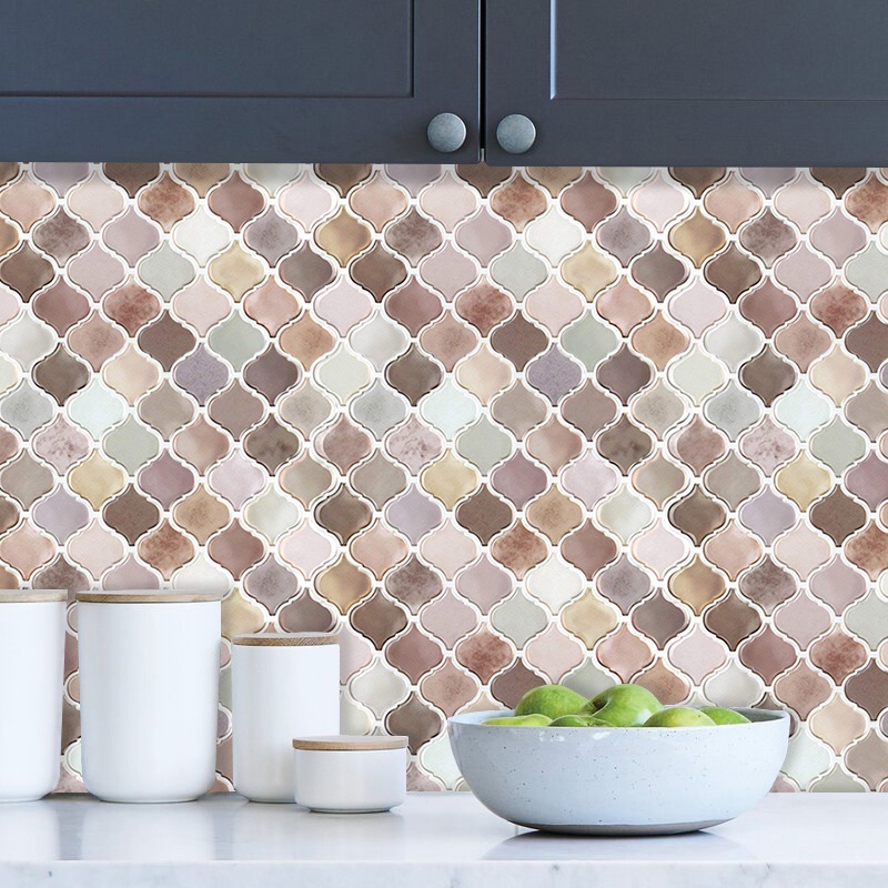 Self Adhesive Mosaic Tile Wall decal Sticker DIY Kitchen Bathroom Home