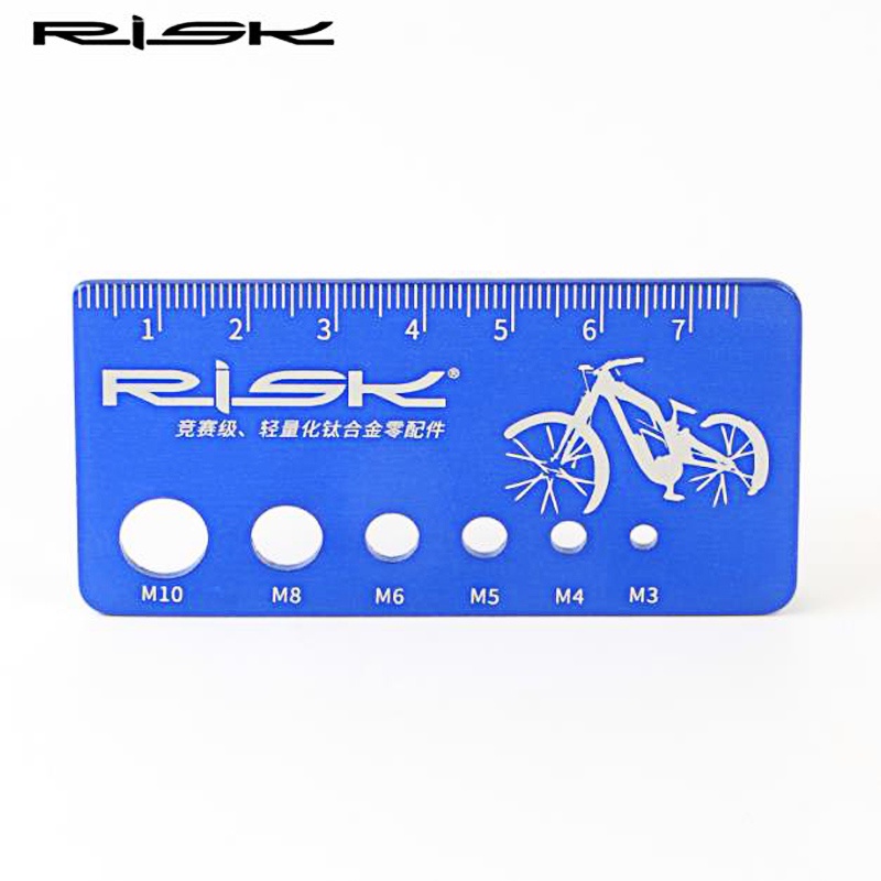 RISK Screw Measuring Ruler Portable Caliper Mountain/Road Bicycle Bolt ...