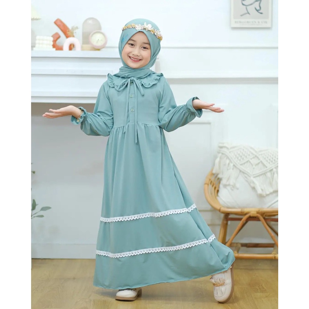 Chika Dress Kids Material Crinkle Lace Application Age 10 To 13 Years ...