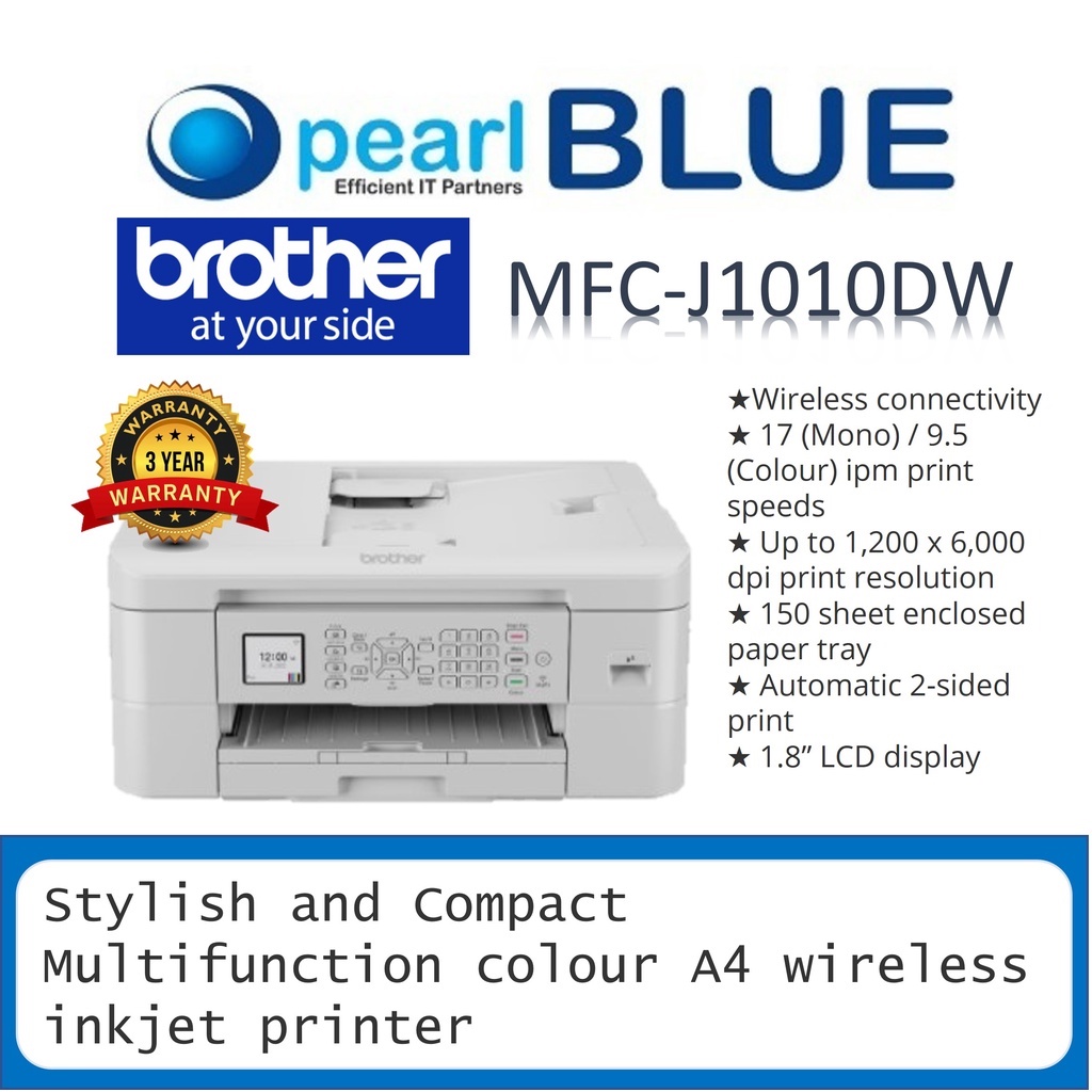 Brother MFCJ1010DW Inkjet Printer Stylish and Compact Multifunction
