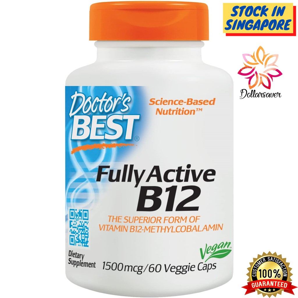 Doctor's Best Fully Active Vitamin B12 Supplement 1,500Mcg - 60 / 180 ...