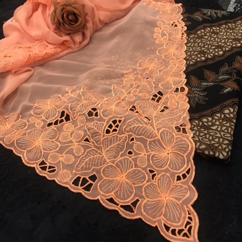 Flower Petals Embroidery (Material) Shopee Singapore