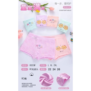 4pcs/ Pack Princess Panties Girl CottonPants Cute Underwear Young