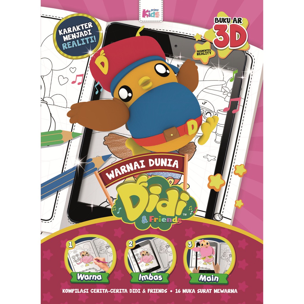 Color The World Of Didi & Friends (AR 3D Book) Shopee Singapore