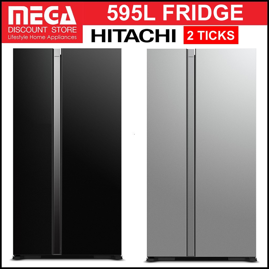 HITACHI RS700PMS0 595L SIDEBYSIDE FRIDGE (2 TICKS) ( NO FREE GIFT