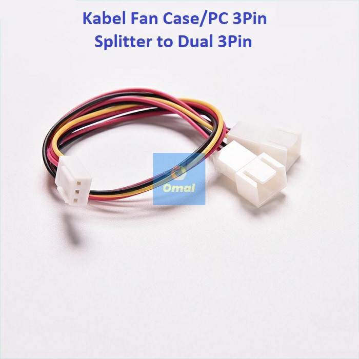 3pin to 3/4Pin Fan Cable Splitter Fan Case 4 Pin 2 Way Casing | Shopee ...
