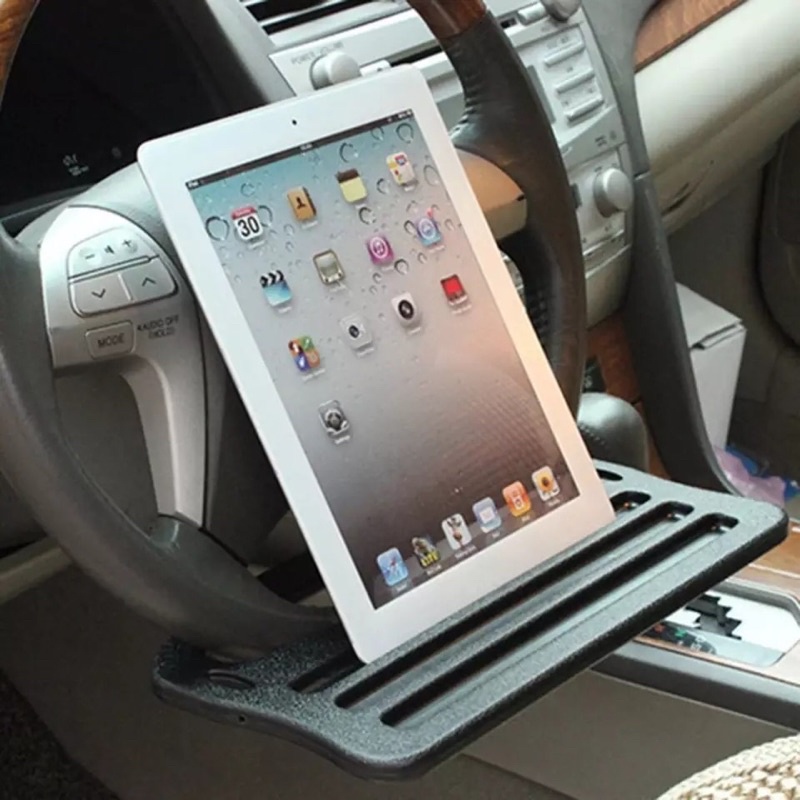 Multi-Functional Portable Car Laptop Eating Steering Wheel Desk Black ...