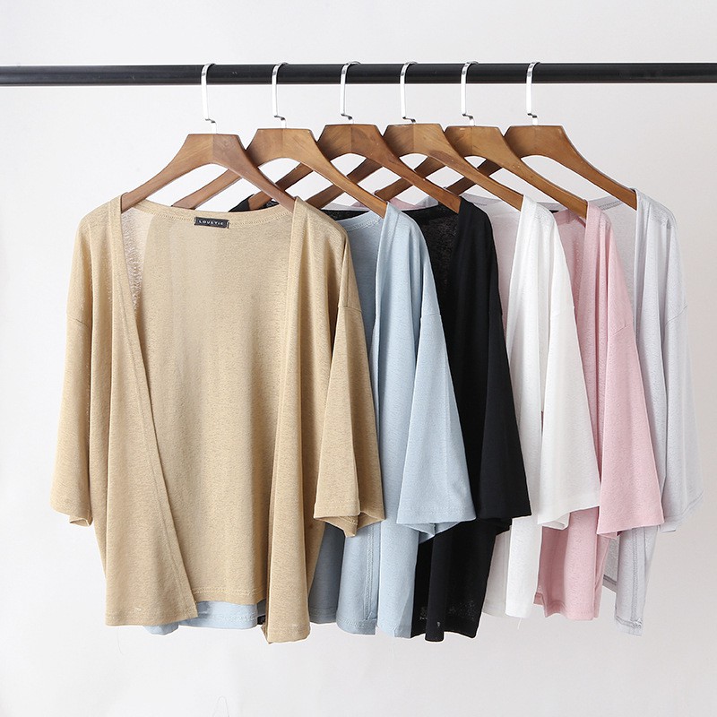 Women Korean Sweater Velvet Jacket Outer Wear Thin Cardigans Sun Protection Clothing Cover