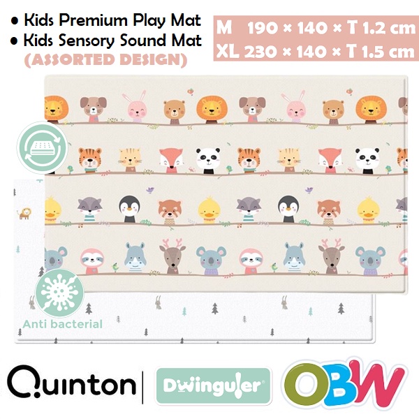 Dwinguler Premium Baby Playmat Kids Sensory Development Sound Playmat