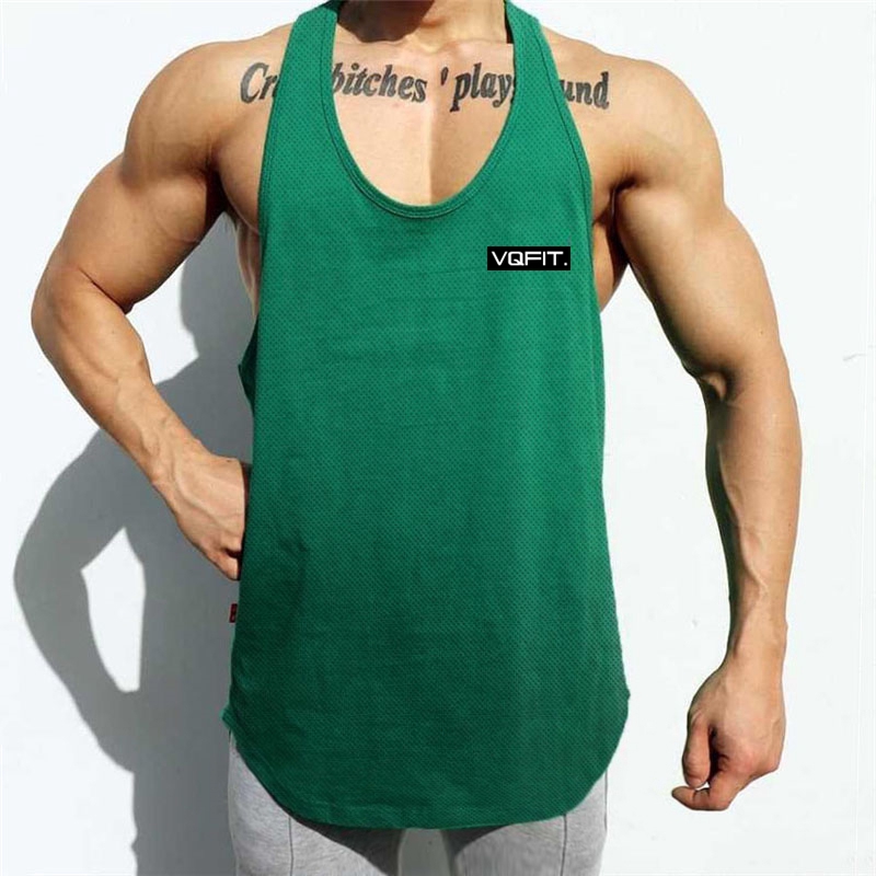 Summer Brand Vest Gym Clothing Mesh Sleeveless Shirt Fitness Mens Tank Top Bodybuilding Stringer Tanktop Men Workout Singlets