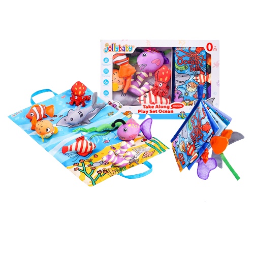 Jollybaby Baby Infant Early Development Cloth Book Take Along