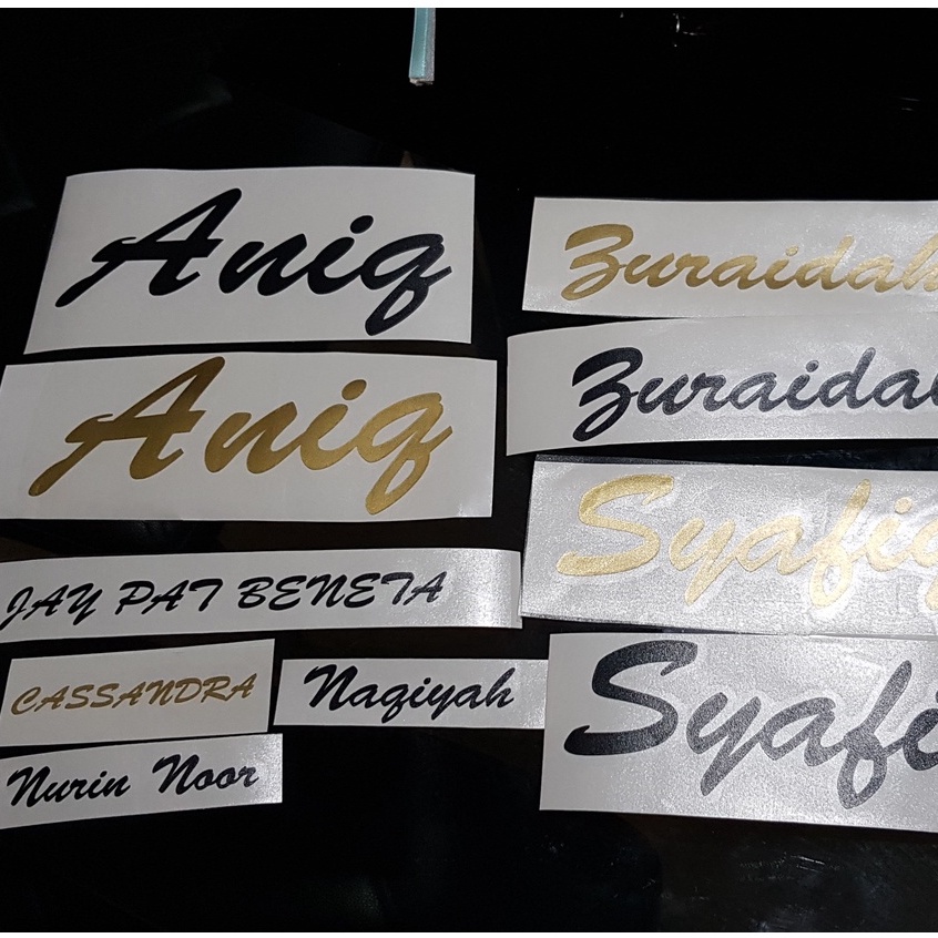[SG Seller] Customised Personalised Name Sticker Decal Cutout | Shopee ...