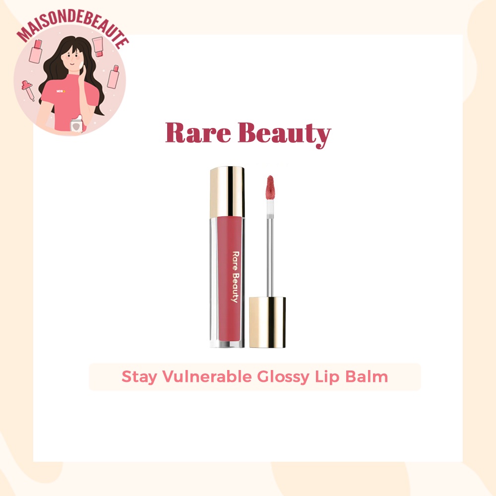 Rare Beauty Nearly Apricot Stay Vulnerable Glossy Lip Balm Review