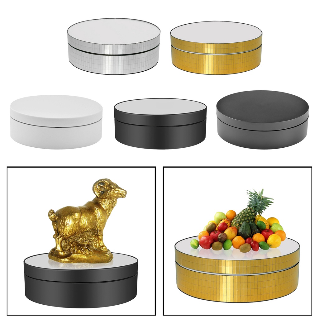 [KOOLSOO] Motorized Rotating Display Stand,360 Degree Rotating Display Stand,USB Powered Electric Rotating Turntable,4 Display Angles Jewelry Turntable