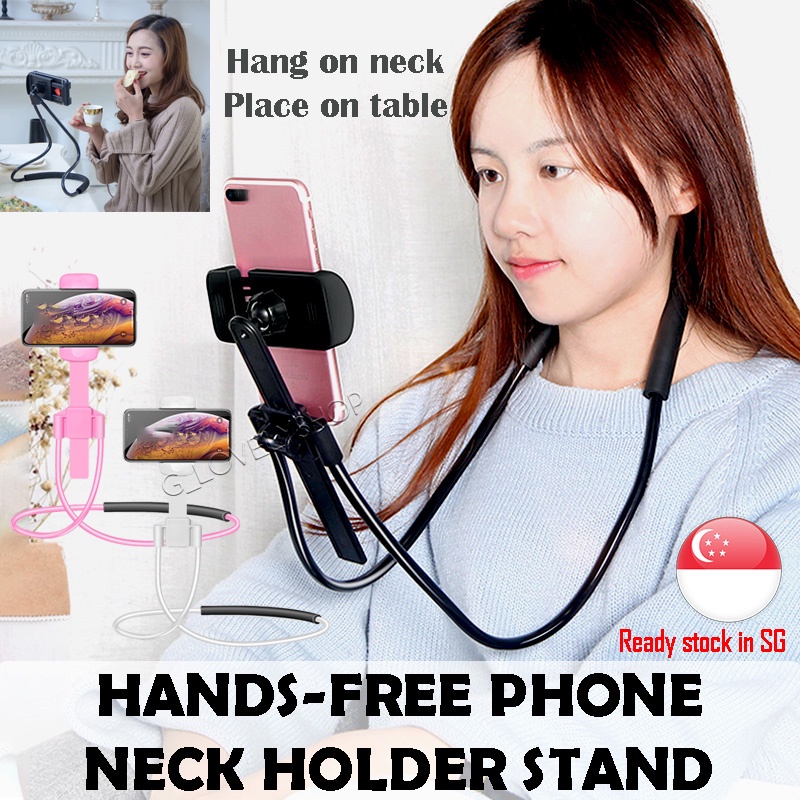 LONGER BETTER Neck Mobile Phone Mount Holder Universal Mobile Phone