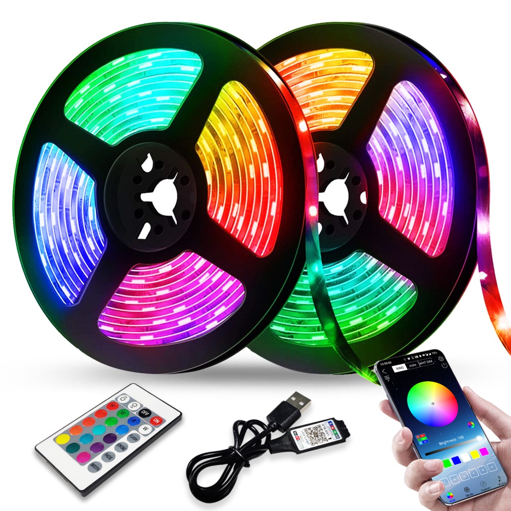 RGB LED Strip Lights 2835 Bluetooth Flexible USB Control Lamp 5V For ...