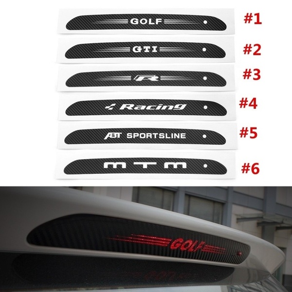 Carbon Fiber Rear Windshield Creative Brake Lighting Car Sticker ...