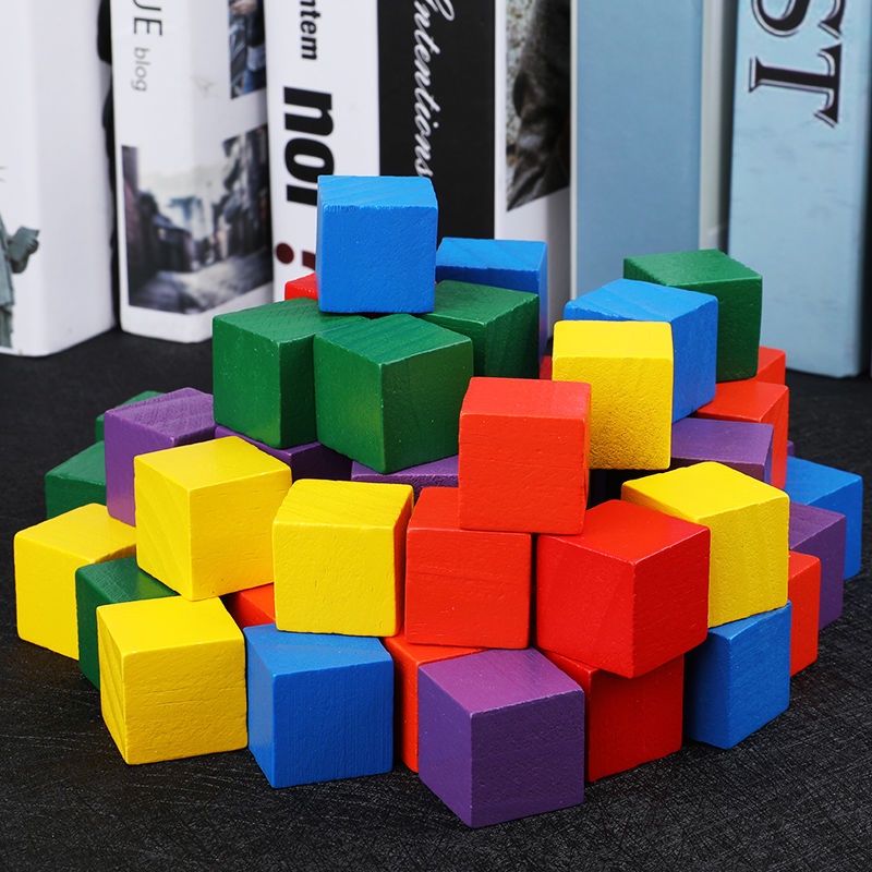 Cube Building Blocks Mathematics Teaching Aids Wooden Cube Small Square