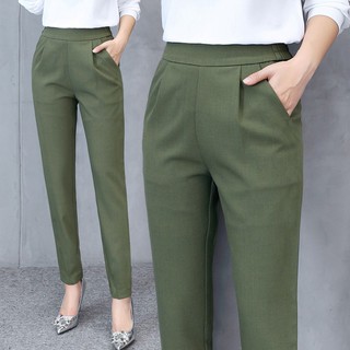 💕S-5XL Plus Size Fashion Women Straight Pants High Waist Loose