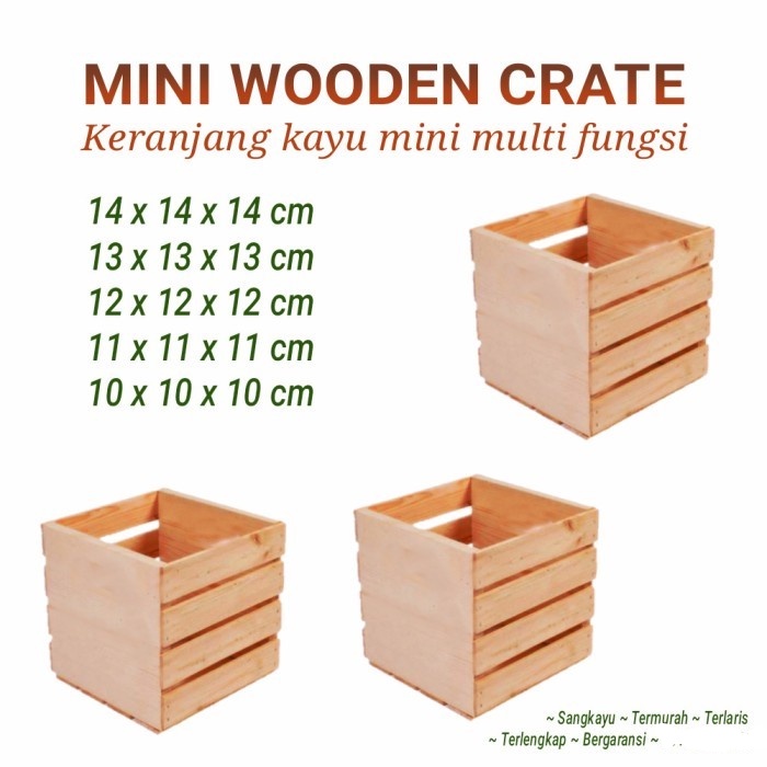 KAYU Multipurpose wooden storage box mini wooden crate wooden storage