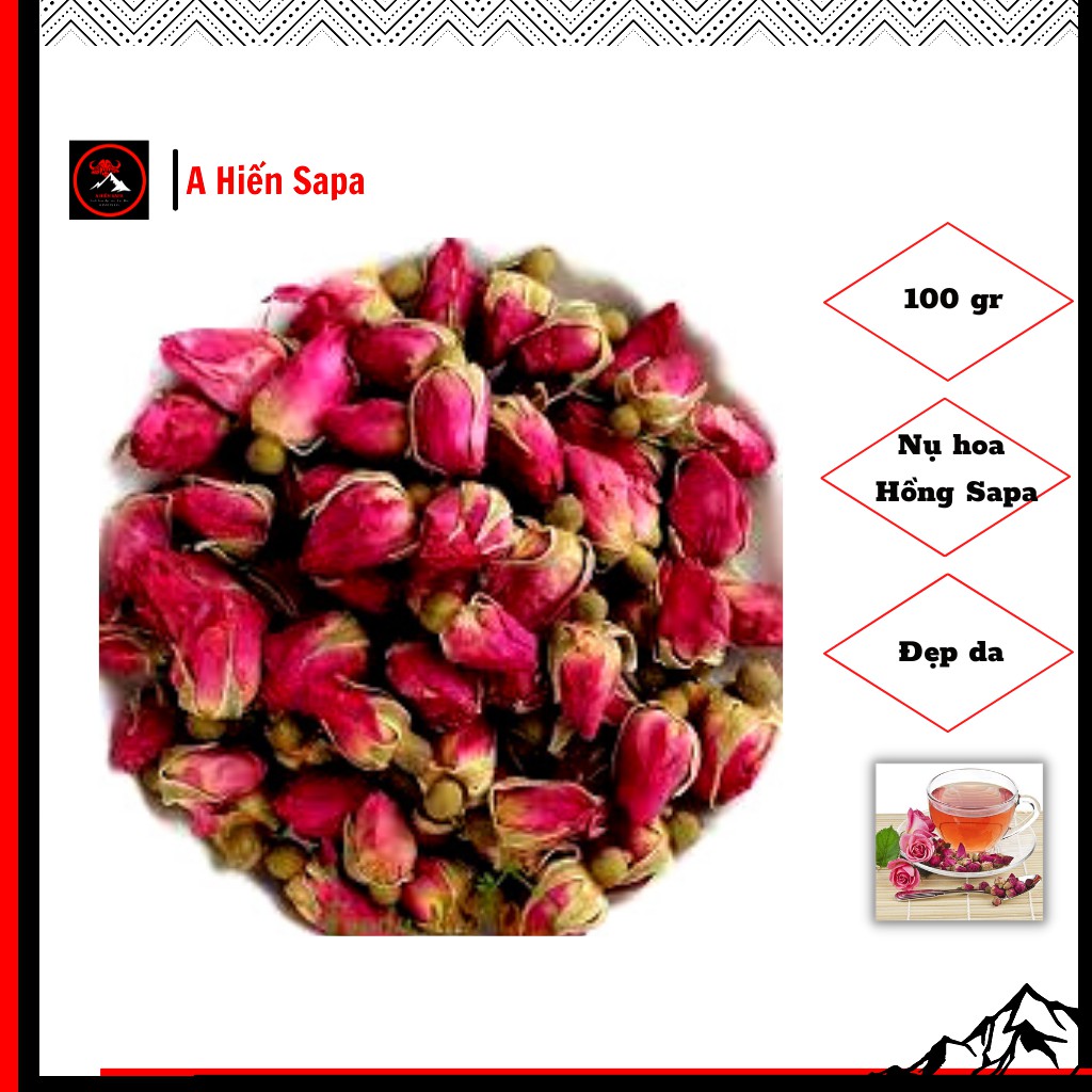 Sapa rose bud tea, 100gr trial pack, helps beautify skin and prevent ...