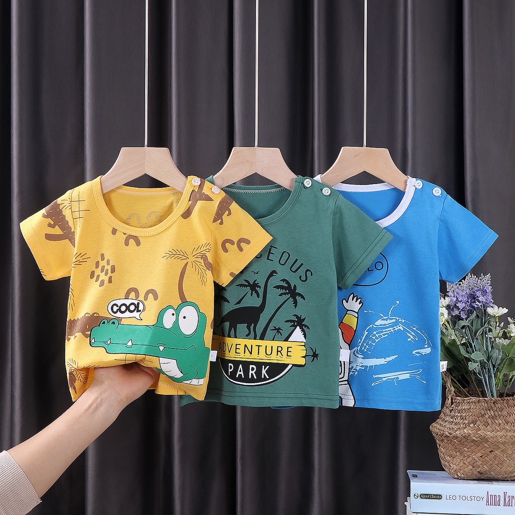 Kids Baby Boys T-Shirt Cartoon Printing Short Sleeve Summer Tee Shirts ...