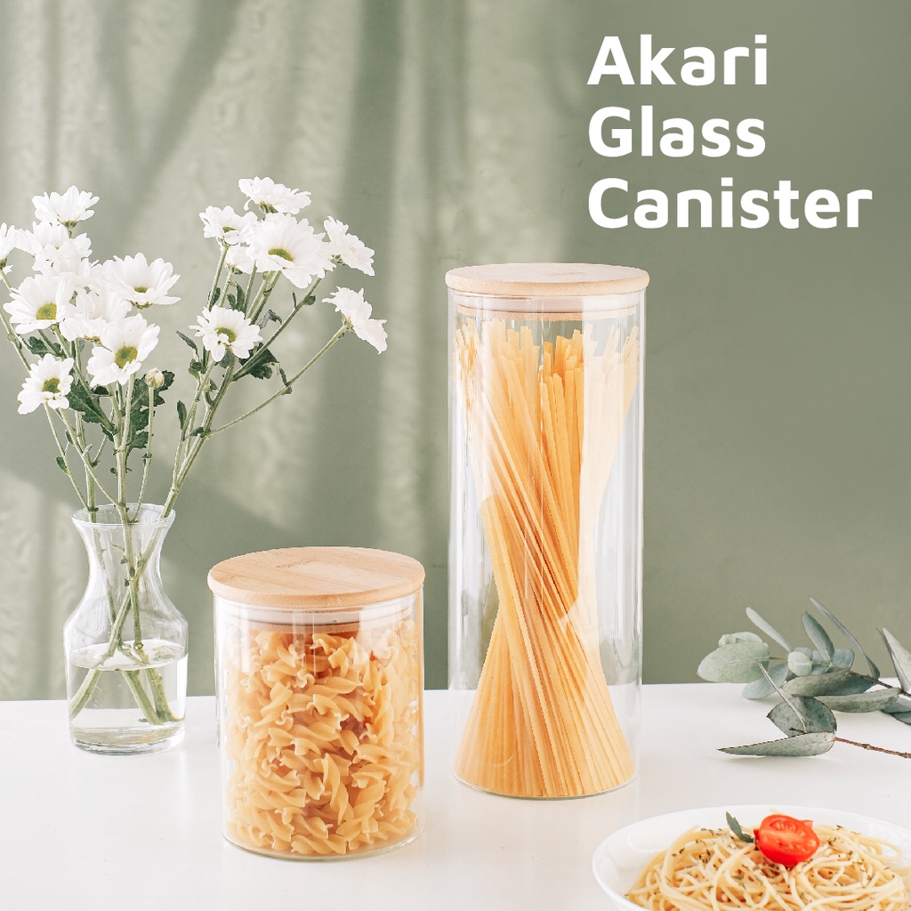 Toples Kaca Bulat Storage Jar Borosilicate Kedap Udara ( dia 10 cm )