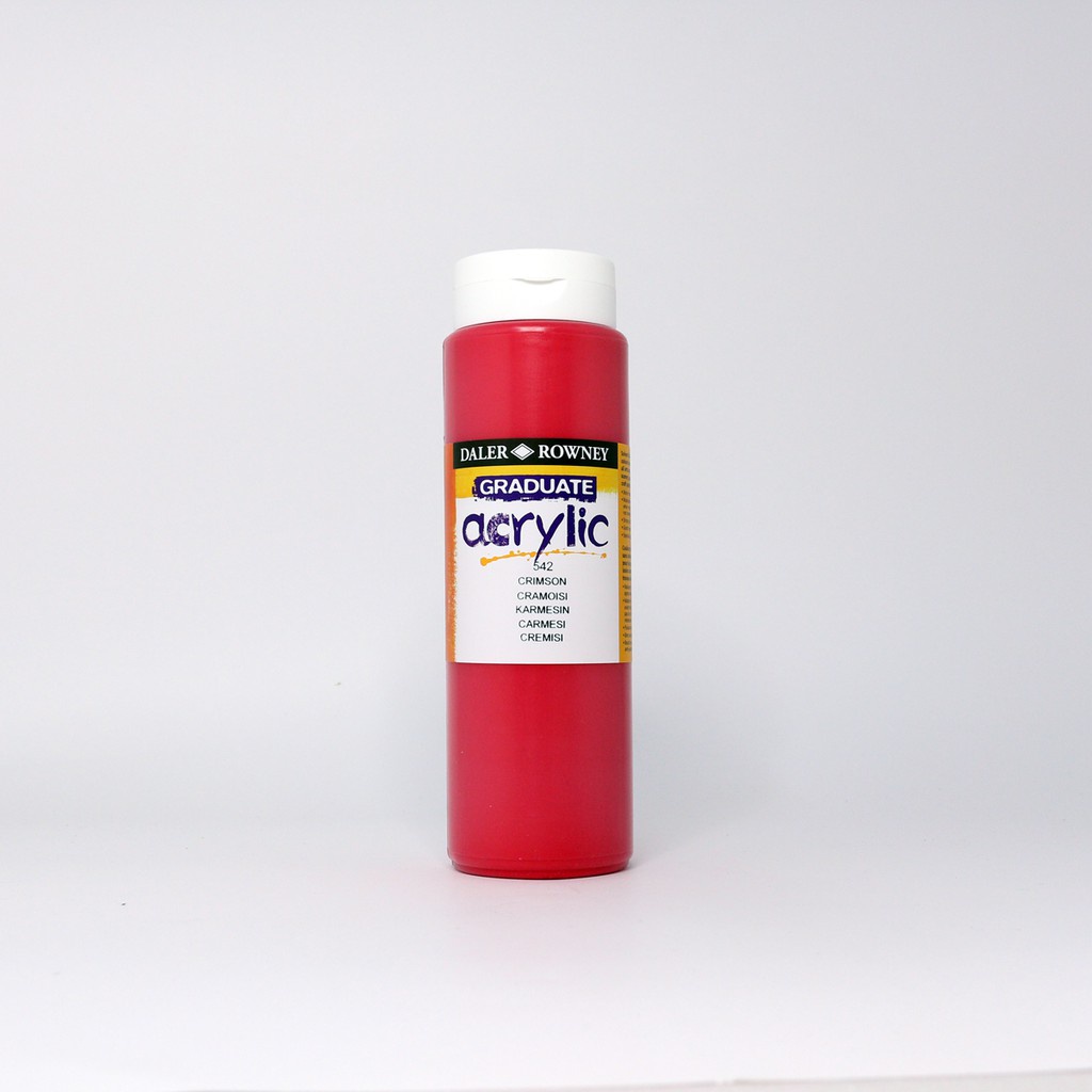 Daler-Rowney Colore Acrilico Graduate – Rosso Primario, 500 Ml – Per Studenti E Dilettanti - 2