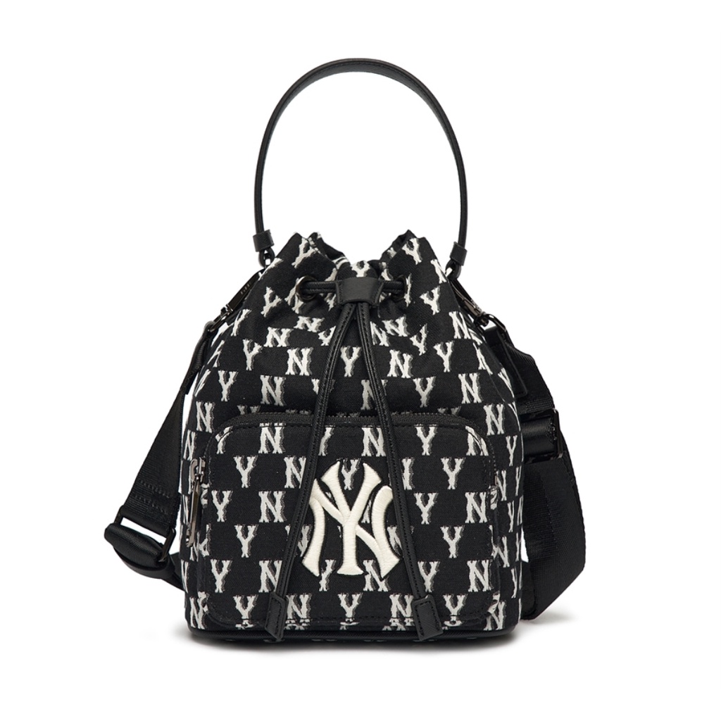 MLB KOREA Monogram Jacquard Bucket Bag | Shopee Singapore