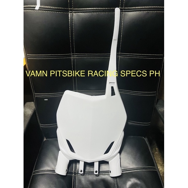 OEM Racing Plate Plain White / Black Universal Big type | Shopee Singapore
