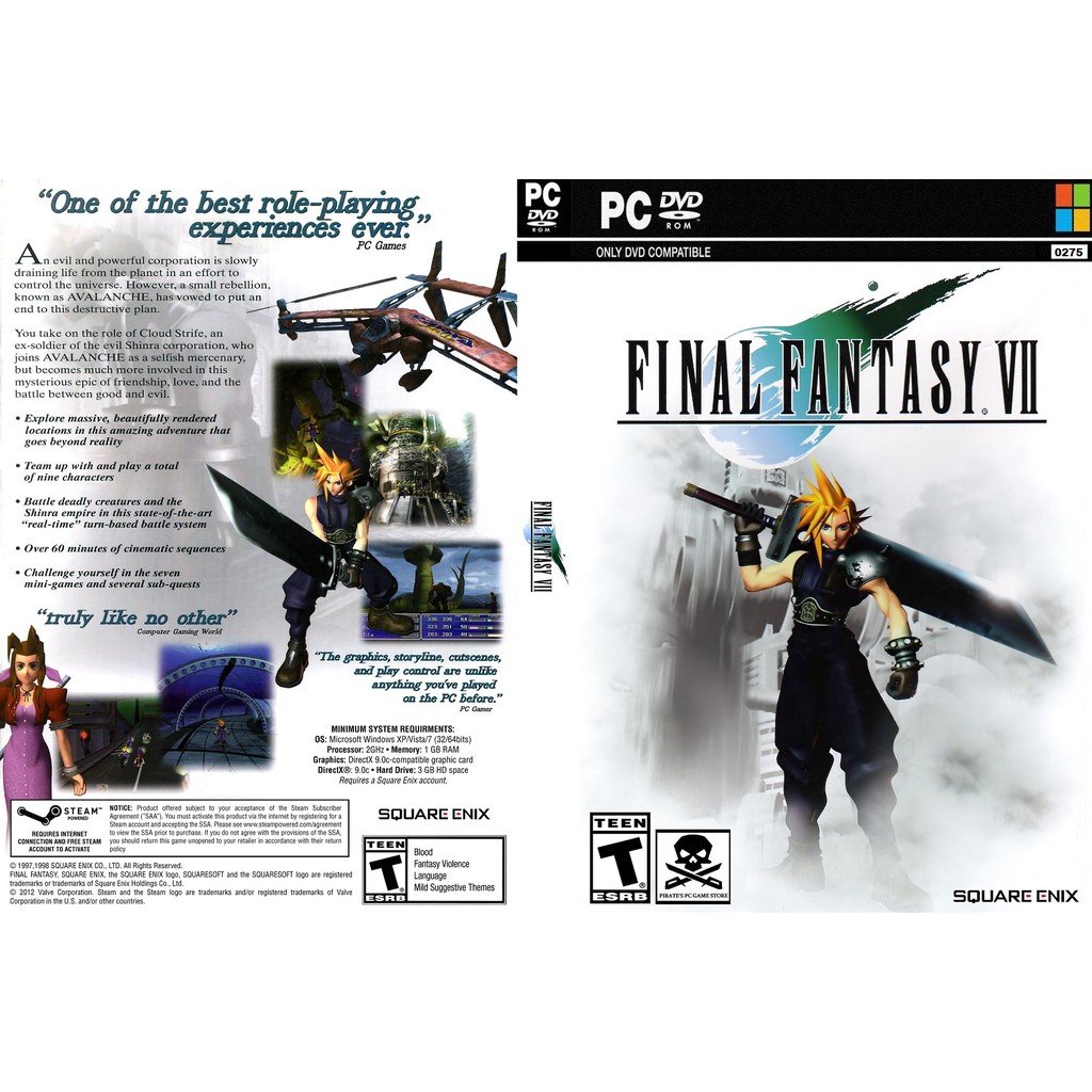 PC DVD) Final Fantasy VII / 7 | Shopee Singapore