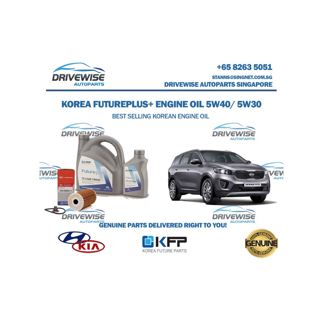 Kia Sorento Diesel High Peformance Engine Oil 5W40/Made in Korea/6L C3