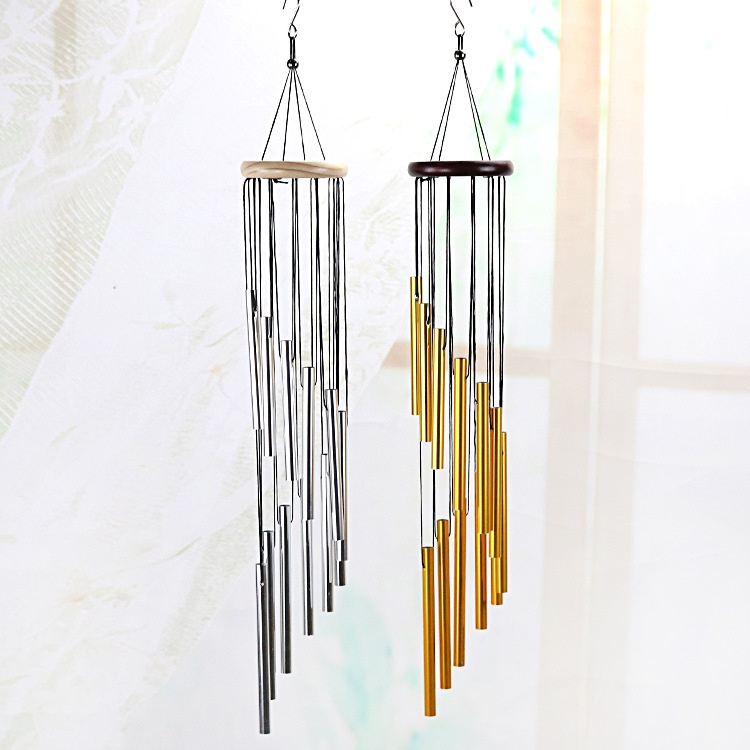 Metal Multi-Tube 12 Tube Wind Chimes Landscape Area Shop Balcony Outdoor Courtyard Temple Blessing Ornaments Bell n0iy