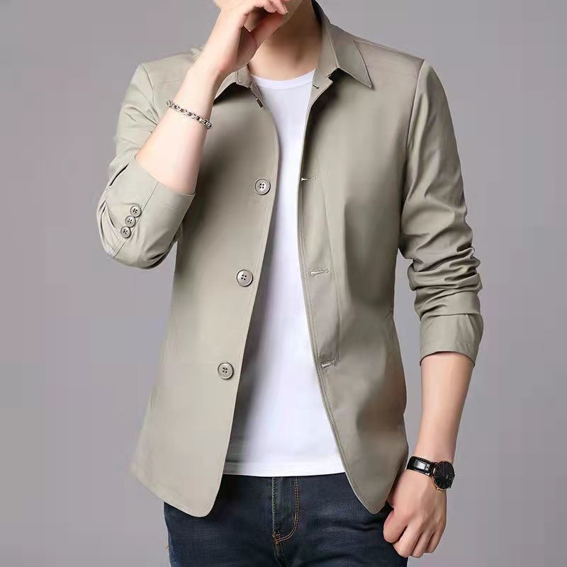 # Men's Jacket #2022 New Spring and Autumn Thin Young and Middle-Aged Men's Clothing Jacket# Business Men's Casual Tops Dad High-End Men's Jacket