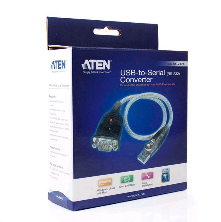 Aten Cable Converter USB to RS232 RS-232 UC232A UC232 Serial Port ...