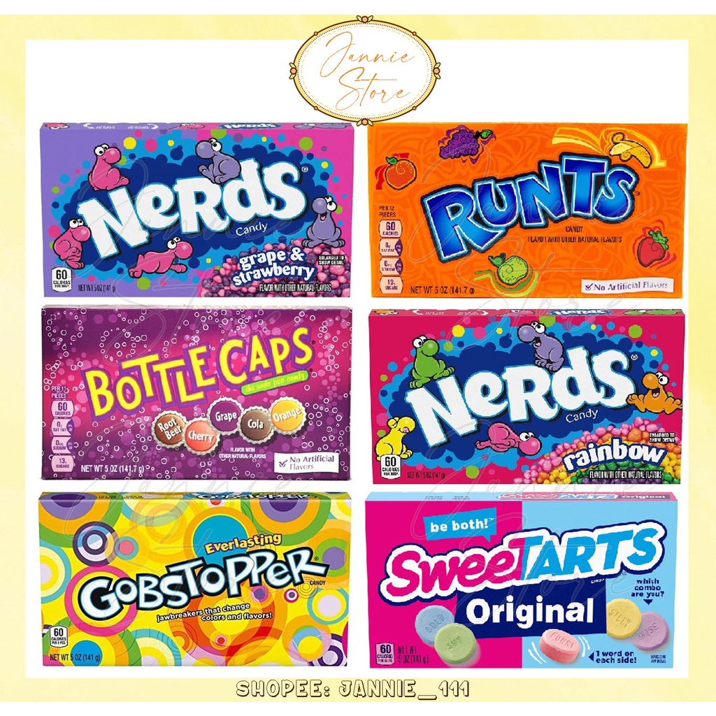 Willy Wonka Candy Gobstopper / Grape & Strawberry / Runts / Nerds