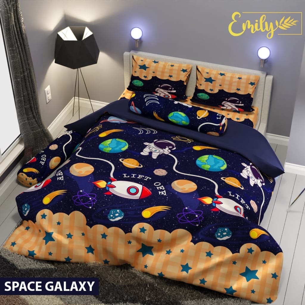 Space GALAXY MOTIF Bed Sheet/Boys Bed Sheet/Quality Bed Sheet/HOMEMADE