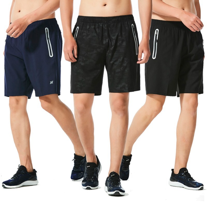 running shorts with zip