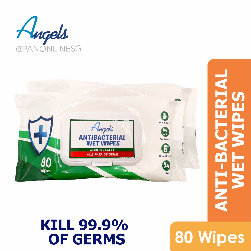 ANGELS Antibacterial Wet Wipes 80 Wipes Pack Shopee Singapore