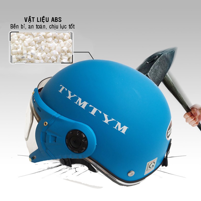 Eye-catching half-head helmet, Tymtym safety helmet with glasses for ...