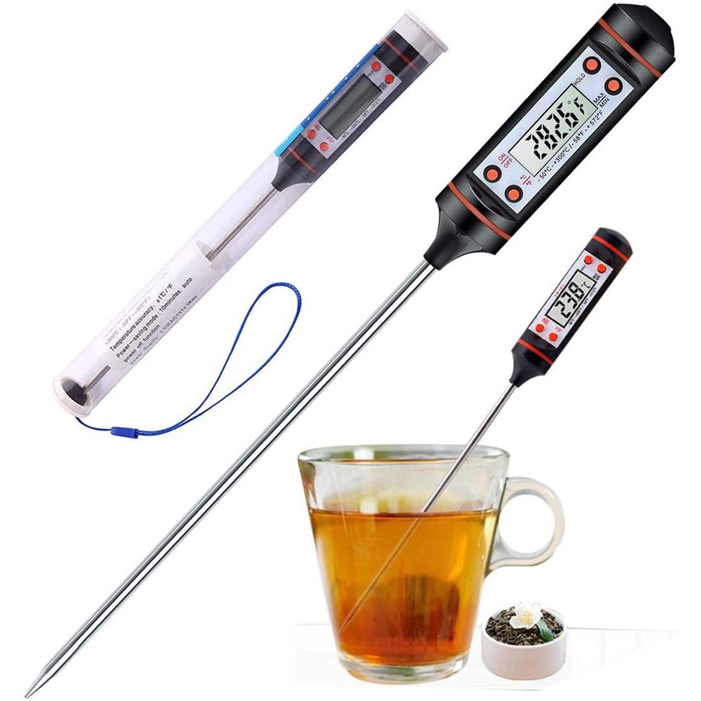 LCD Digital Kitchen Oil Thermometer Needle Food Thermometer Instant