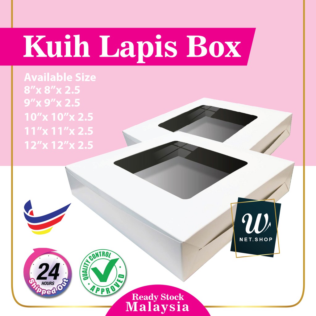 50/ 100pcs Cake Box Window Layer Cake Box Talam Box | Shopee Singapore